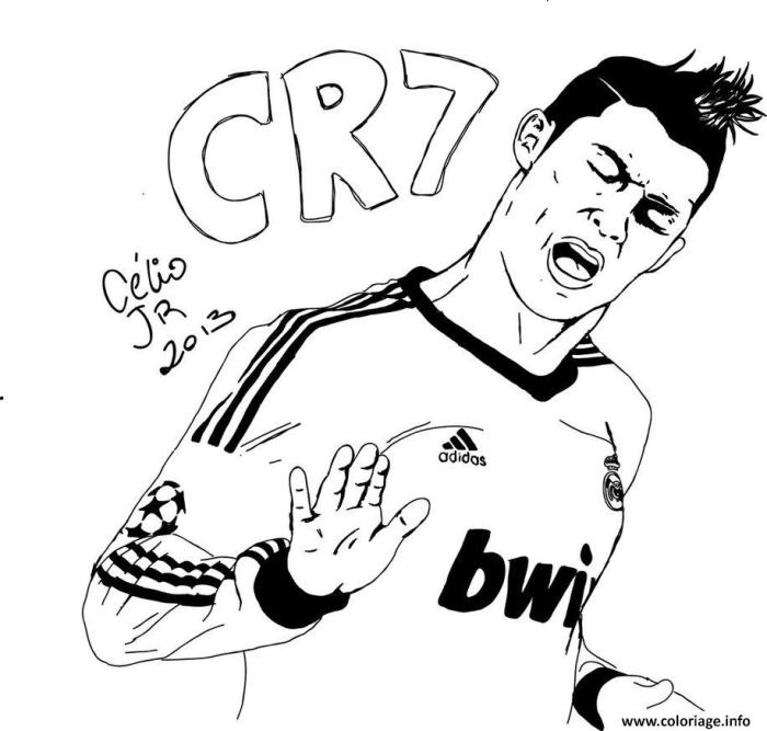 Ronaldo coloring page