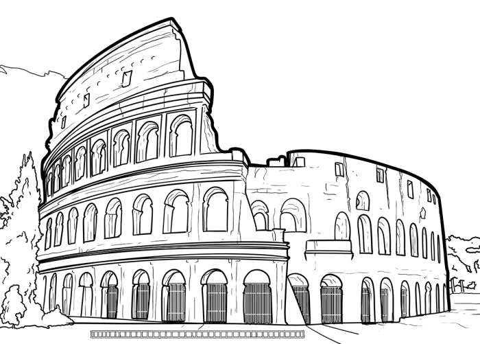 Symbol for rome italy coloring page