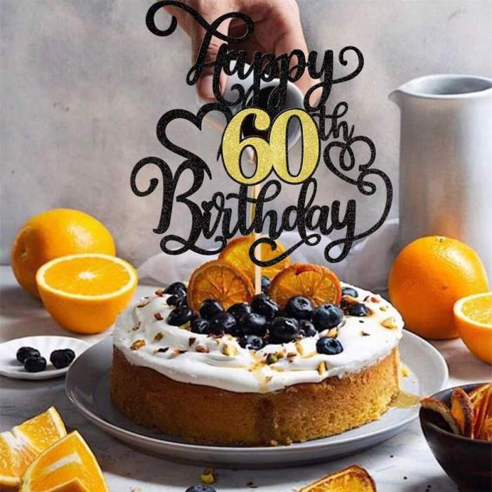 60th birthday cake decoration ideas