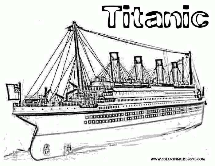 Titanic coloring pages