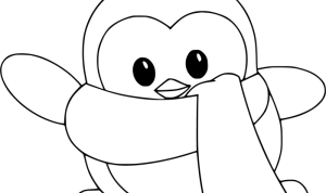 Penguin coloring page