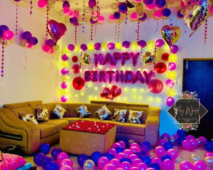 Room decoration in birthday