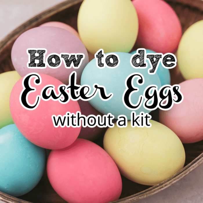 Easter egg dyeing with food coloring