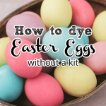 Easter egg coloring with food coloring