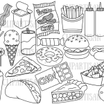 Junk food coloring pages