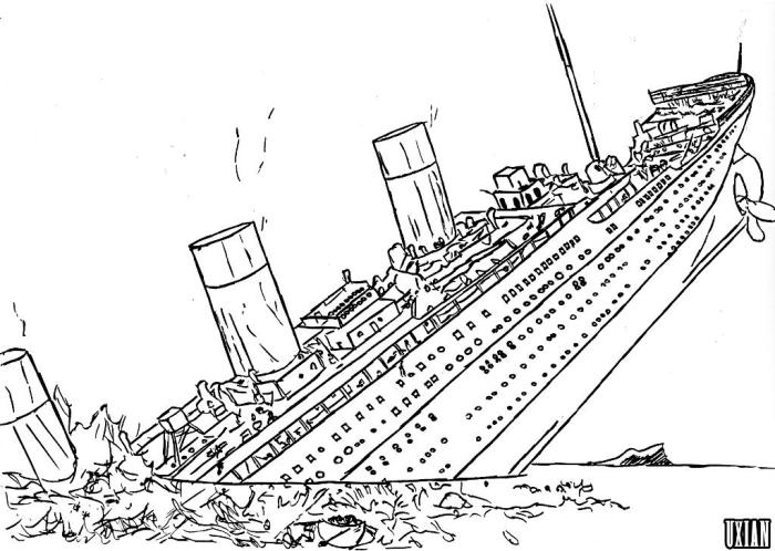 Titanic coloring pages