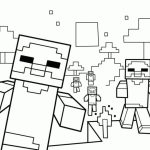 Minecraft zombie minecraft halloween coloring pages