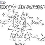 Bluey halloween coloring pages