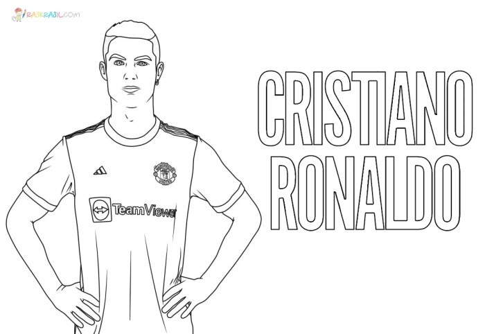 Ronaldo coloring page