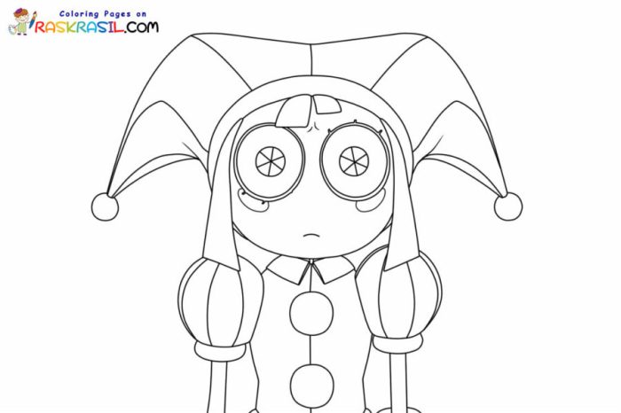 Pomni coloring page