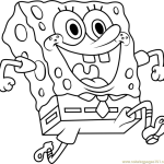 Spongbob as icecream coloring page