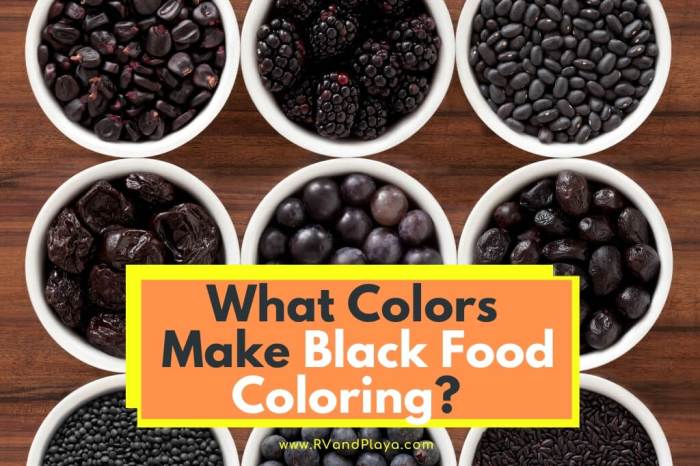 What colors of food coloring make black