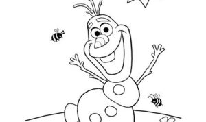 Olaf from frozen coloring page