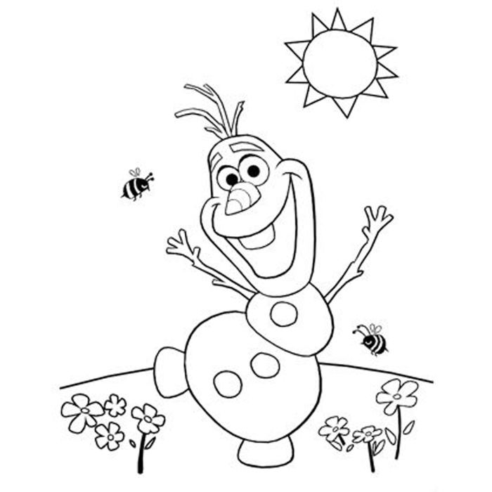 Olaf from frozen coloring page