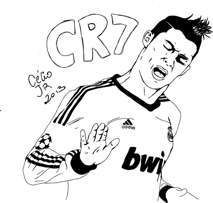 Ronaldo coloring page