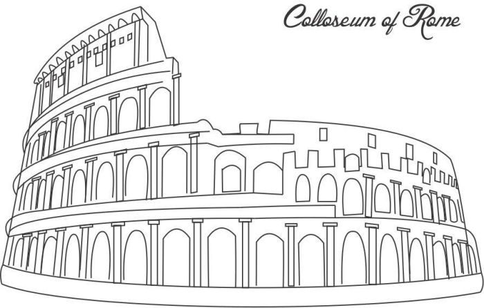 Symbol for rome italy coloring page