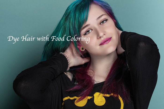 Food dye hair coloring