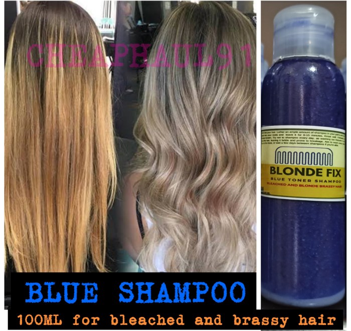 Blue food coloring hair toner