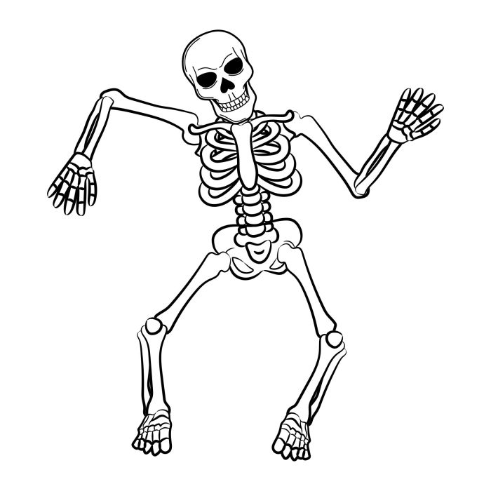 Skeleton coloring pages