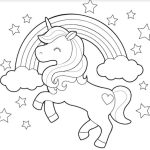 Relaxing unicorn coloring pages kid