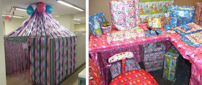 Birthday decoration ideas for office cubicle