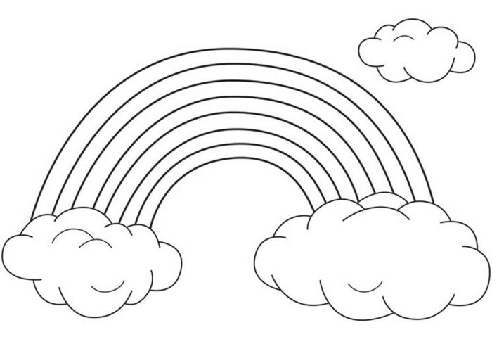 Coloring page rainbow