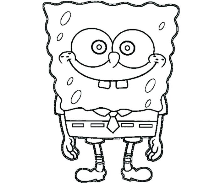 Spongbob as icecream coloring page