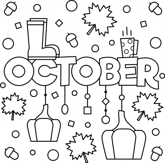 October coloring pages