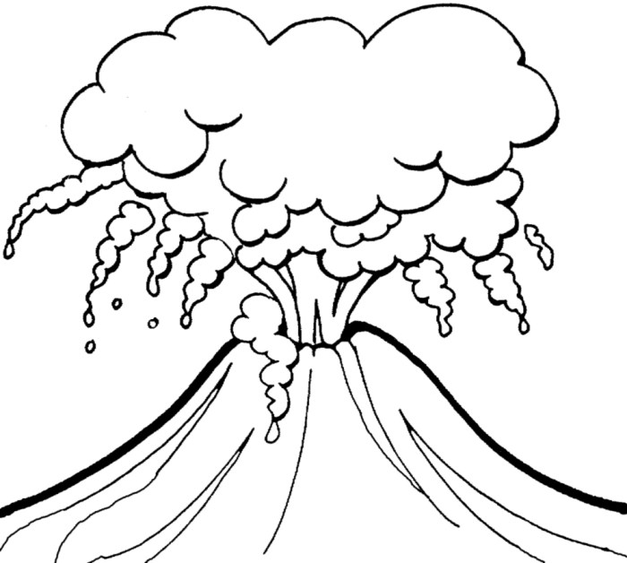 Volcanes coloring page crossword