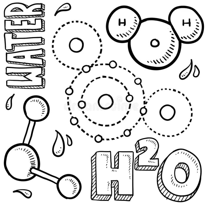 Seratonin molecule outline coloring page