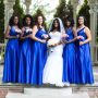 Royal Blue White Wedding Dresses