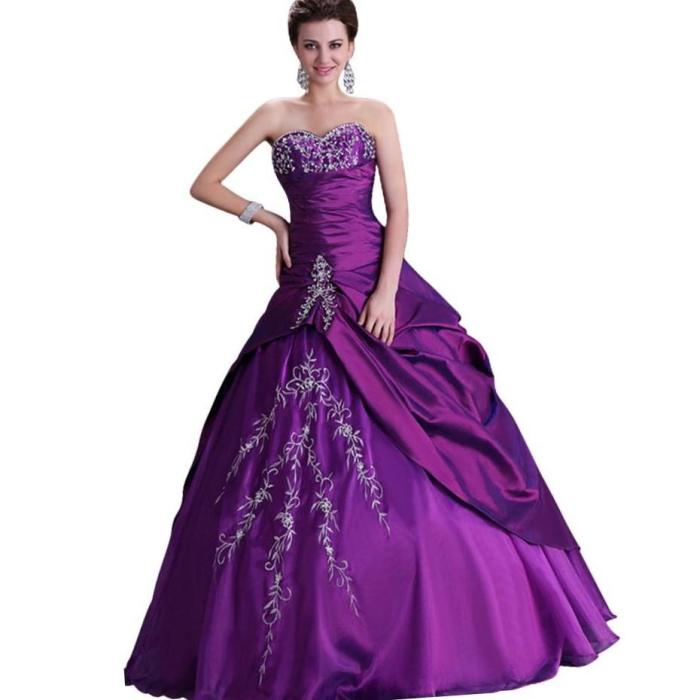 Purple wedding guest dress plus size