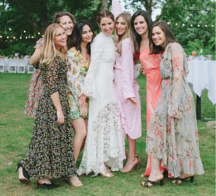 Guest wedding dresses line long green sleeves simple style chic seasons every wish via instagram