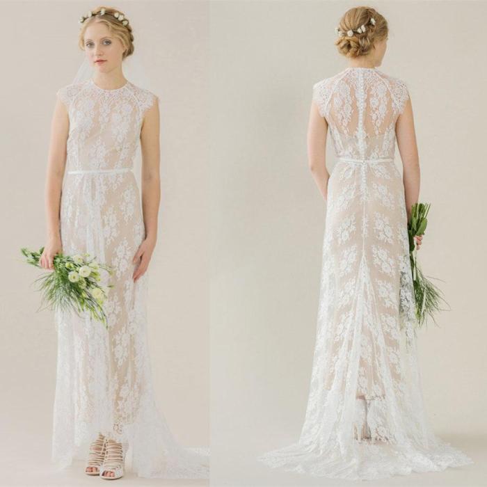 Vintage boho style wedding dresses