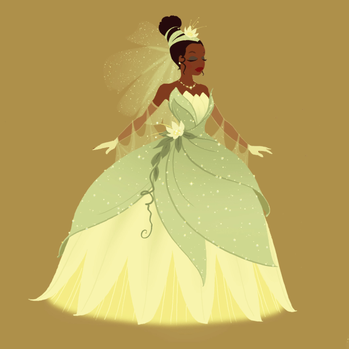 Tiana wedding dress disney