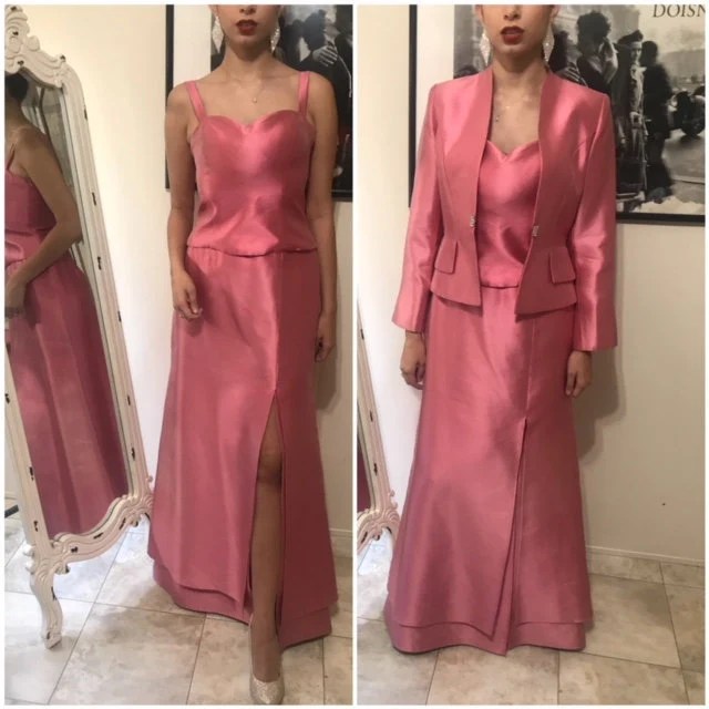 Salmon color dress for wedding