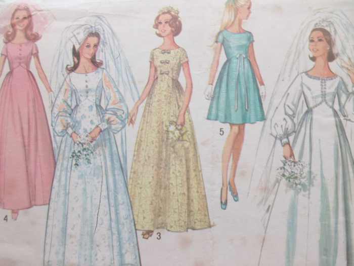 Retro wedding dress patterns