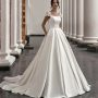 Satin Cap Sleeve Wedding Dress Elegance Redefined