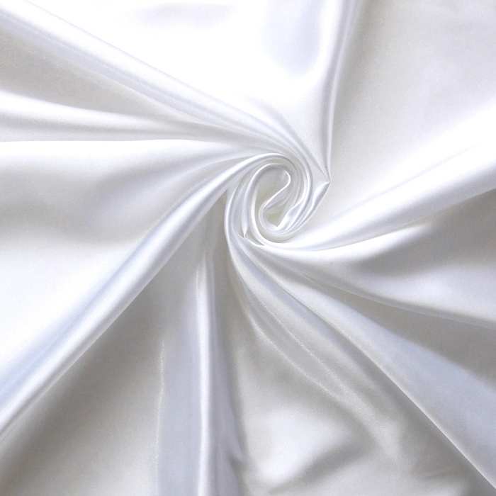 Satin fabric white bridal yard jubilant solid