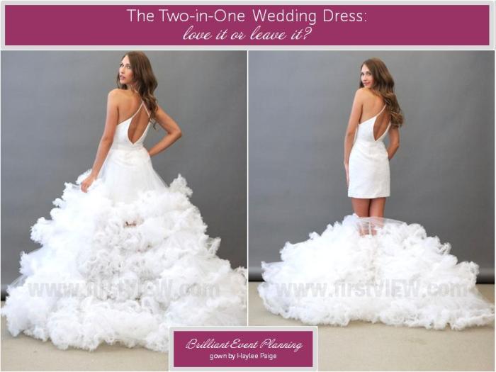 Two dresses in one wedding gown