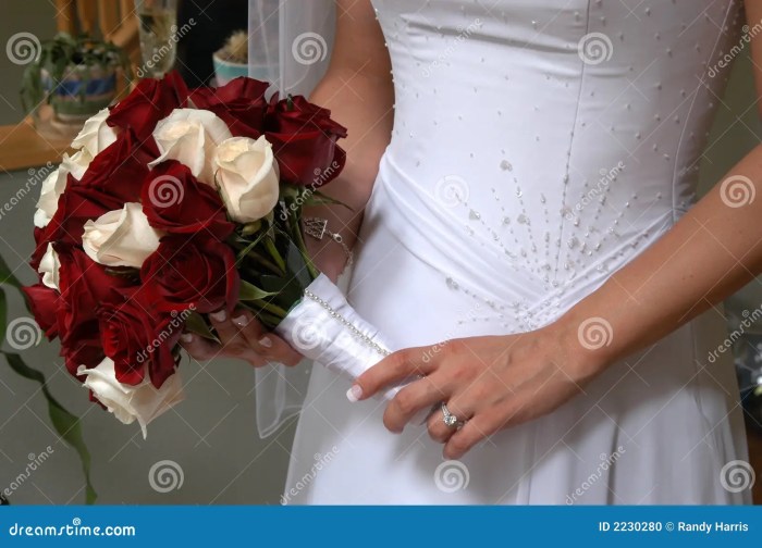 Rose colored wedding dress